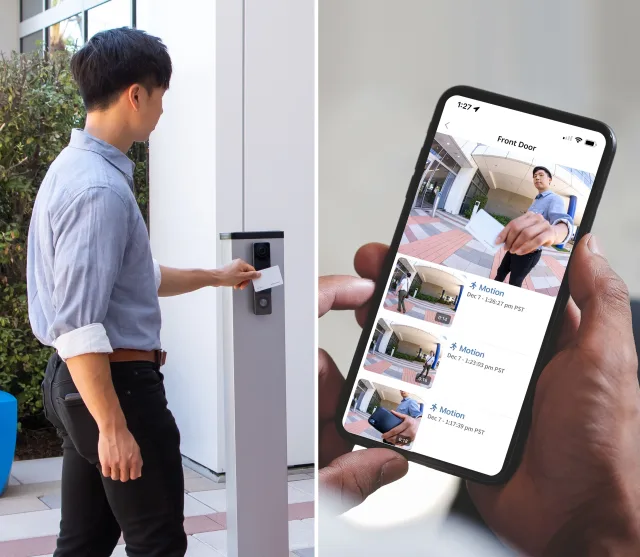 Lifestyle Avigilon Alta Access Video Intercom Reader Pro Mobile App